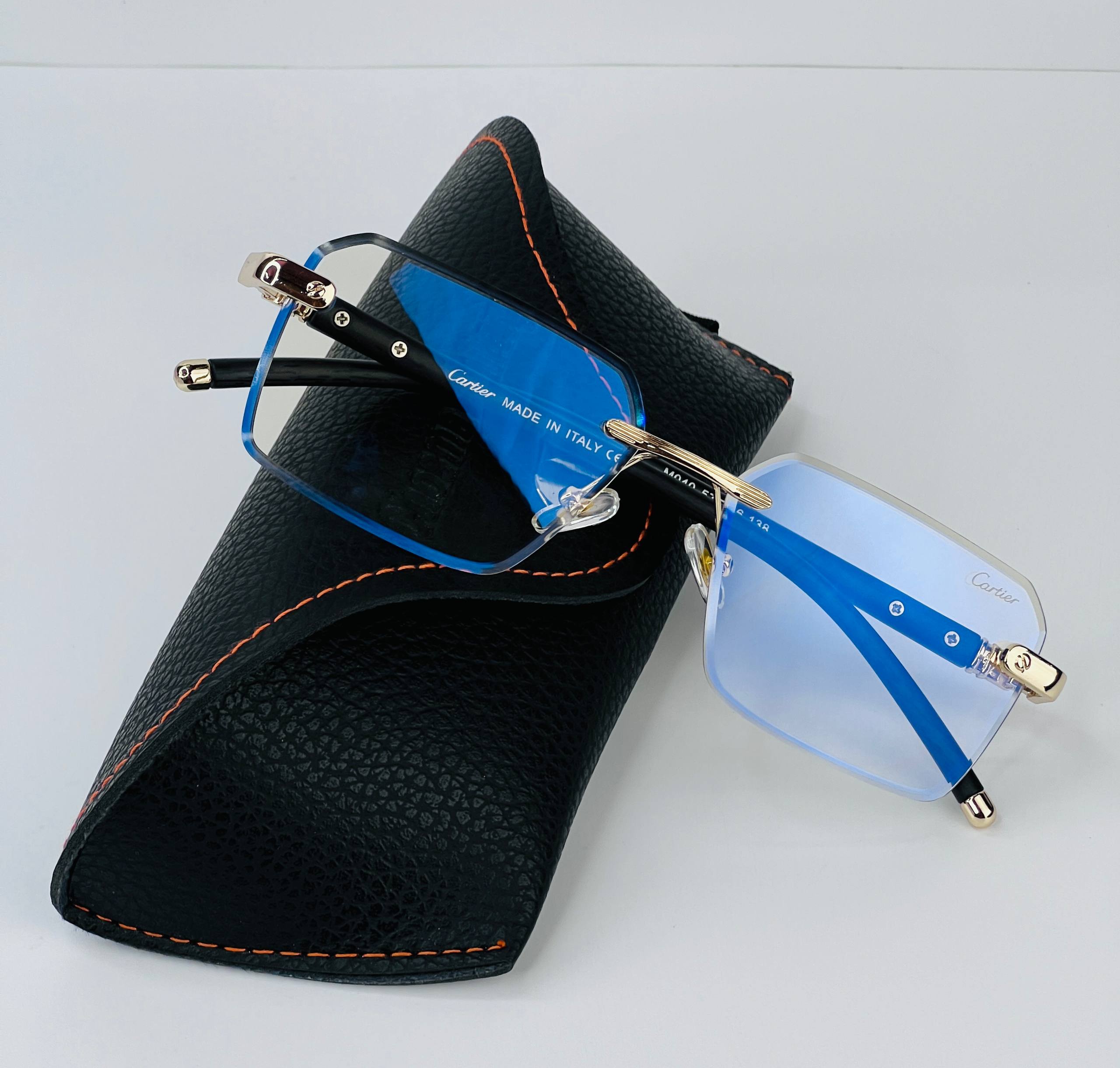 Cartier Classic Rimless Bluecut Sunglass
