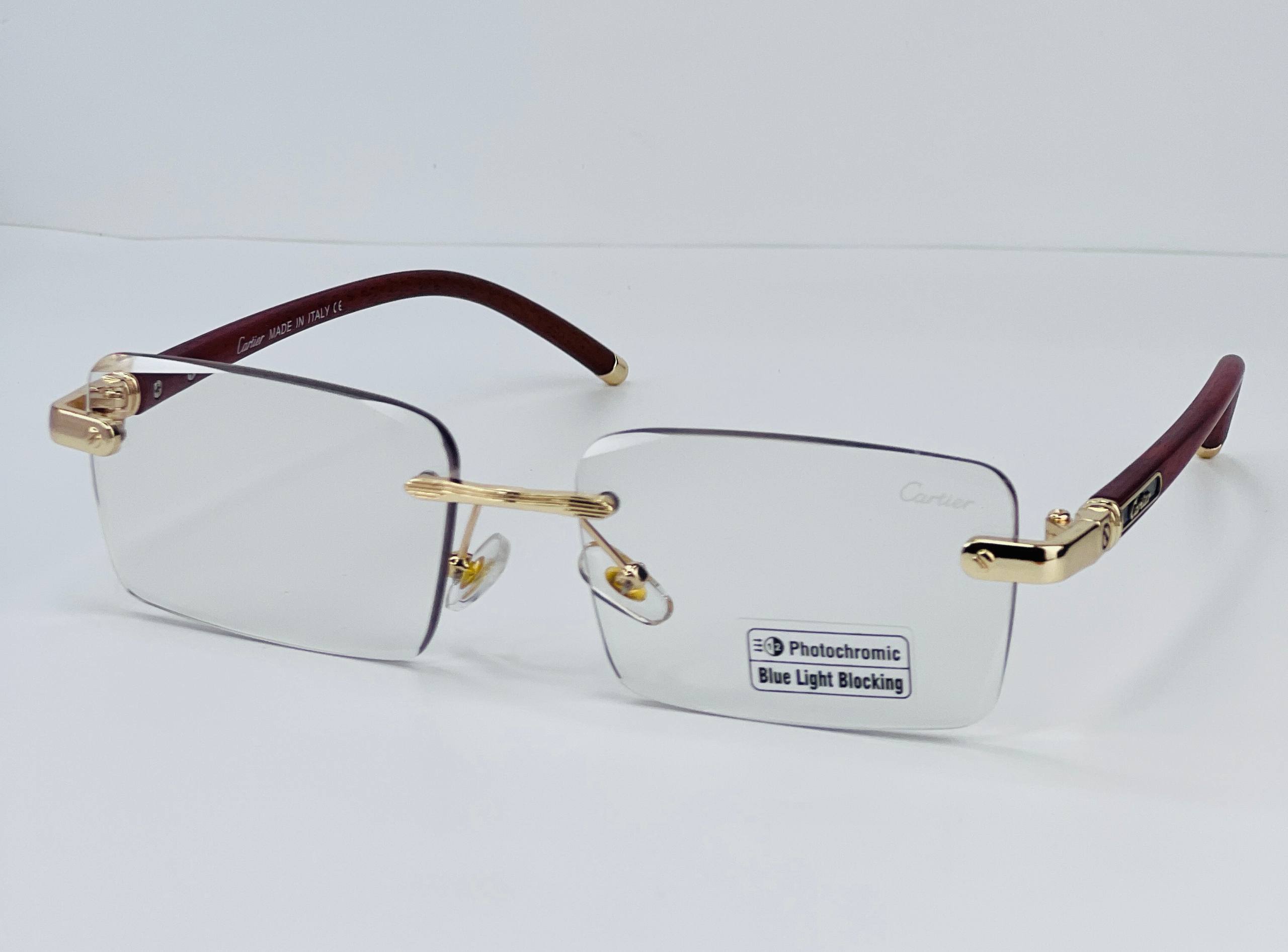 Cartier Rimless Bluecut Photosun Sunglass